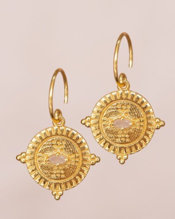 MM - Earring Ambre hanging round L