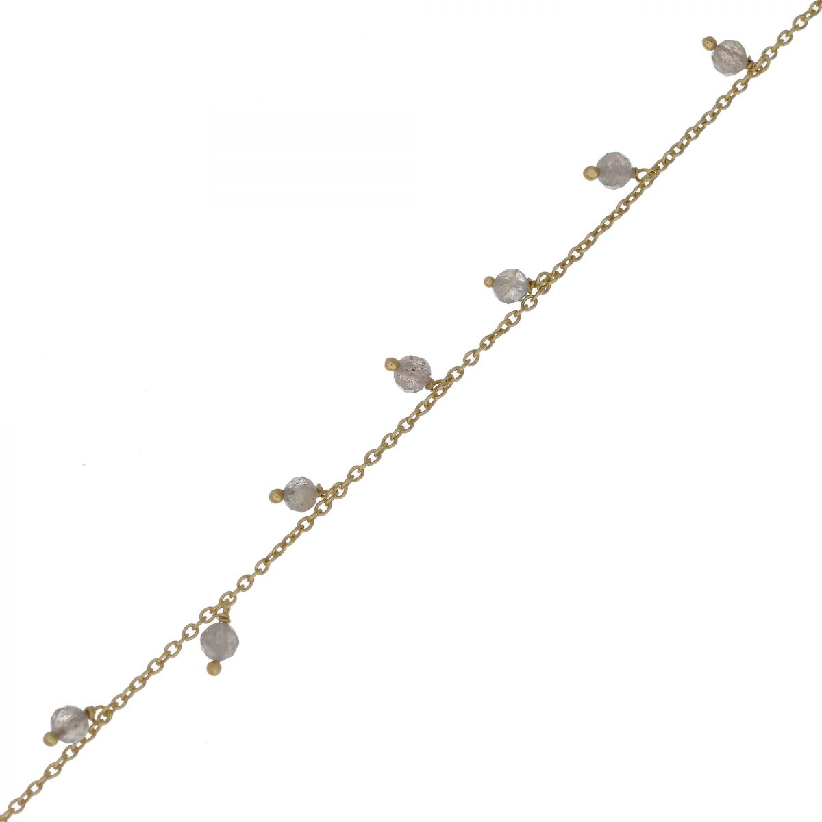 f bracelet 3mm 8 pendants labradorite beads gold plated