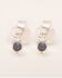 bb earring stud 2mm stone and dots labradorite