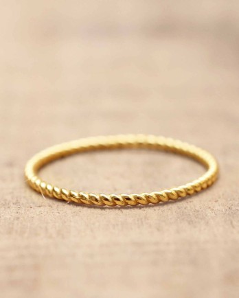 CC - ring size 50 plain gold gold plated