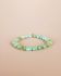 D - Bracelet green opal hearts on elastic HT