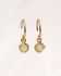 d earring 4mm hanging round prenite gold plated