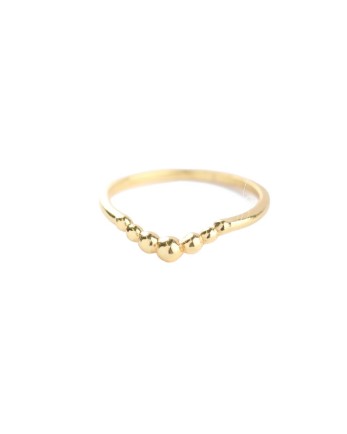 DD - ring size 50 bubble stack gold plated