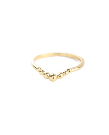 DD - ring size 52 bubble stack gold plated