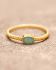 dd ring size 52 oval bar amazonite gold plated