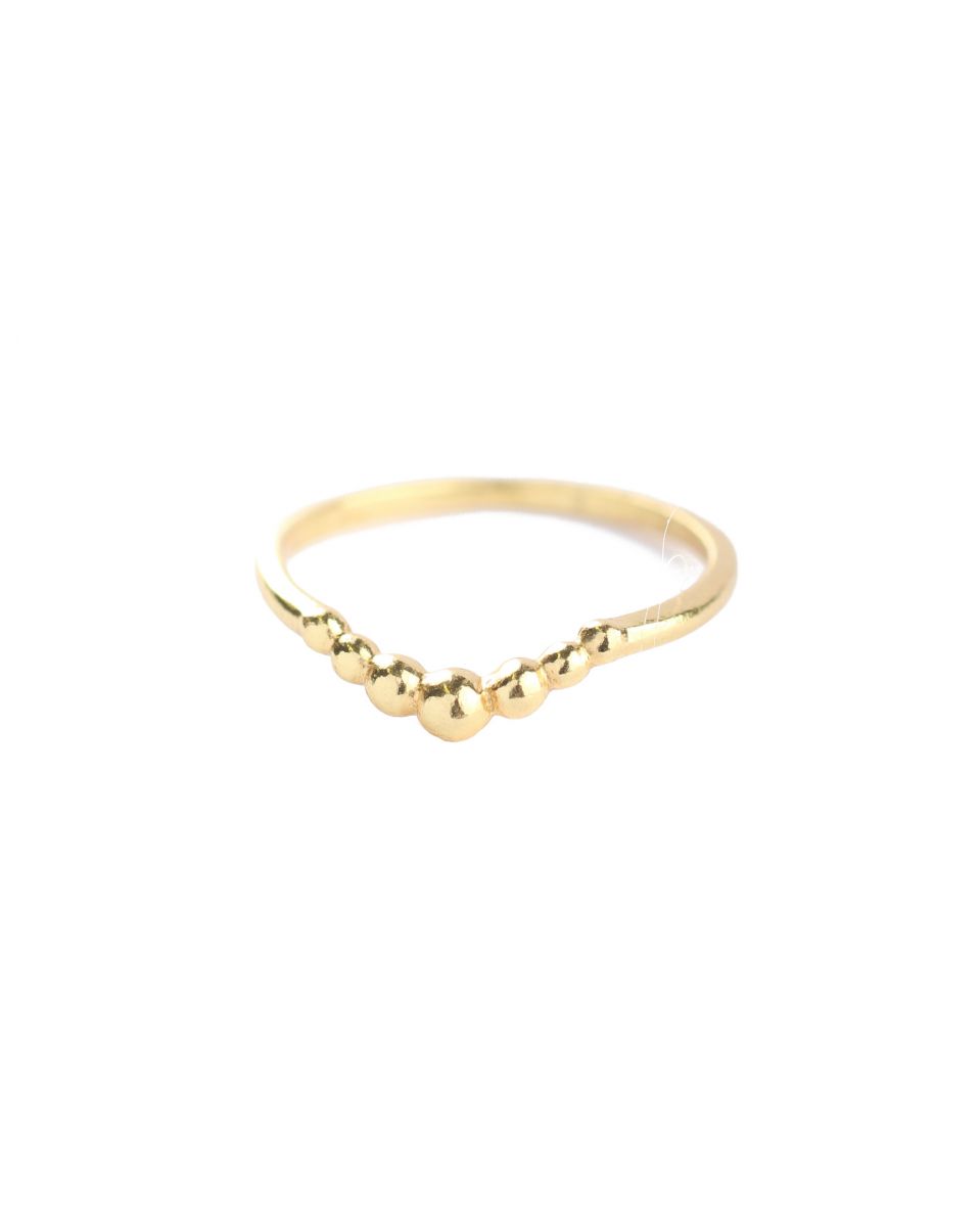 dd ring size 54 bubble stack gold plated