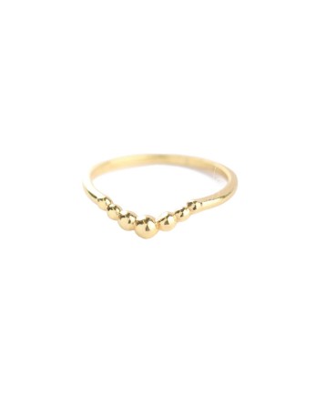 DD - ring size 54 bubble stack gold plated