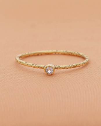 DD - Ring Calendula size 56 with white topaz g.pl.