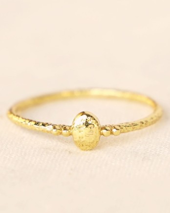 DD - Ring size 50 3x5mm oval dots vertical g. pl.
