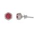 ee earring 4mm ruby hexagon stud
