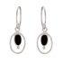 ee earring geo oval ball with black agate