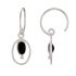 ee earring geo oval ball with black agate