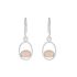 ee earring geo oval with peach moonstone
