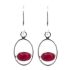 ee earring geo oval with ruby