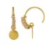 e earring small coin peach m st beaded gold plated