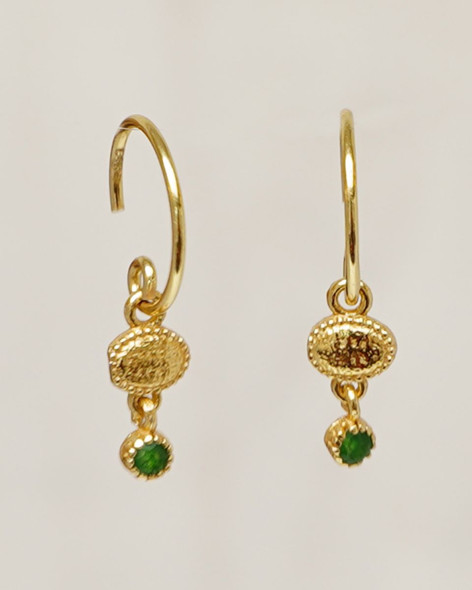 ee earrings pendant green zed 2mmlittle oval gldpltd