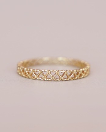 E - Ring Adorle size 50 band gold plated