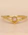 eering size 52 pink chalcedony vshape hammered gold plated