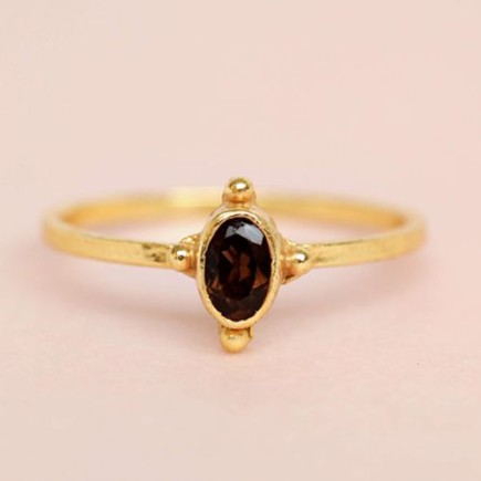 Ring vertical oval and four single dots