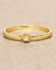 e ring size 52 white moonstone round with stone gold plated