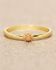 eering size 54 peach moonstone round with stone gold plated