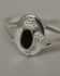 e ring size 56 12x8 old timer black agate