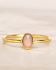 e ring size 56 peach moonstone vertical gold pl
