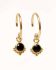 ee earring hanging etnic black agate gold plated