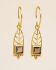 iiearring hanging quartz long leaf with 4x4mm square st