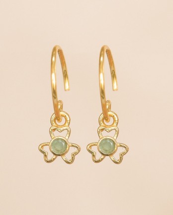 EE- Earring Adorle hanging three hearts amazonite g.pl. EE- Earring Adorle hanging three hearts amazonite g.pl.