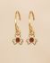 EE- Earring Adorle hanging three hearts garnet g.pl.