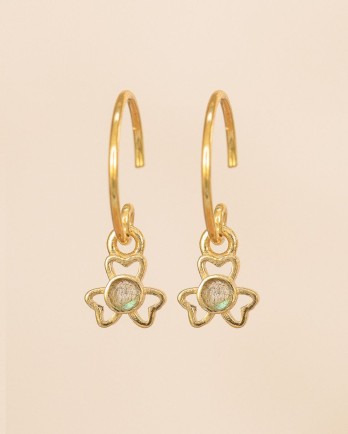 EE- Earring Adorle hanging three hearts labradorite g.pl. EE- Earring Adorle hanging three hearts labradorite g.pl.