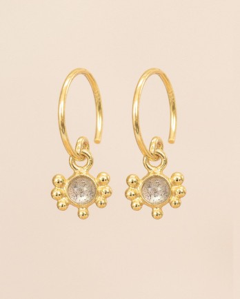 EE- Earring Asena fly hanging 3mm labradorite g.pl EE- Earring Asena fly hanging 3mm labradorite g.pl