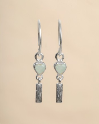 EE - Earring hanging Q’ero amazonite 3mm heart