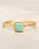 ee ring size 52 amazonite square hammered gold pl