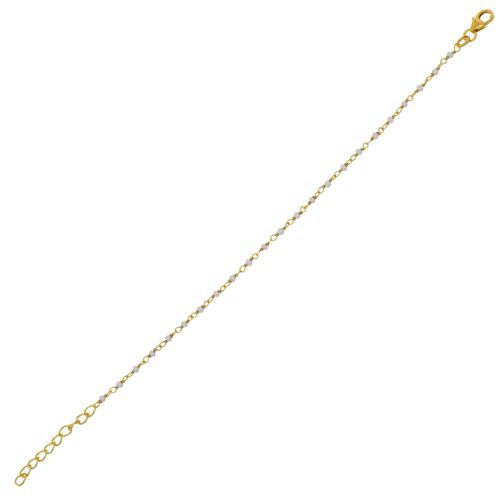 f bracelet 1 row pearl gold plated