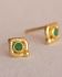 f earring ad stud diamond 2mm green agate gpl