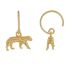 f earring cheetah gold plated