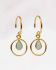 ff earring geo round with amazonite gold plated