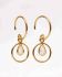 ff earring geo round with moonstone gold plated