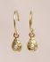 ff earring hanging pearl artisin gold plated