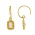 ff earring moonstone rectangle deluxe gold plated