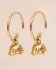 ff earring panther head gold plated