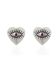 F - Earring stud ruby in small heart with eye