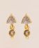 f earring stud triangle with pendant labradorite gold pl