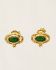 fearrings stud hammered oval with green zed gldpltd