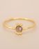 F - Ring Asena size 50 fly 4mm smokey quartz g.pl