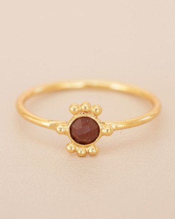 F - Ring Asena size 52 fly 4mm red jasper g.pl