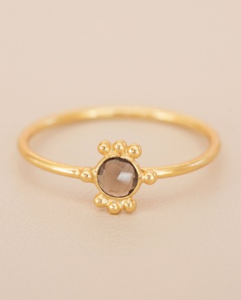 F - Ring Asena size 54 fly 4mm smokey quartz g.pl F - Ring Asena size 54 fly 4mm smokey quartz g.pl
