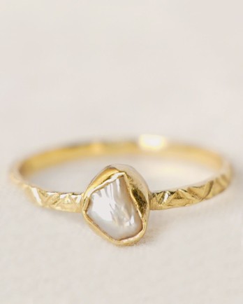 F - Ring size 50 pearl birthstone June g. pl.